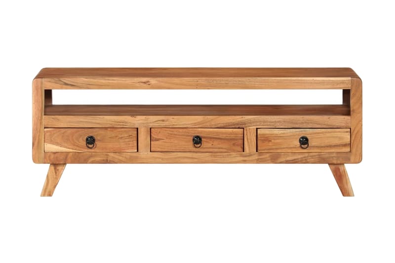 TV-bänk 110x30x40 cm massiv akacia - Brun - Möbler - Tv möbel & mediamöbel - TV bänk & mediabänk