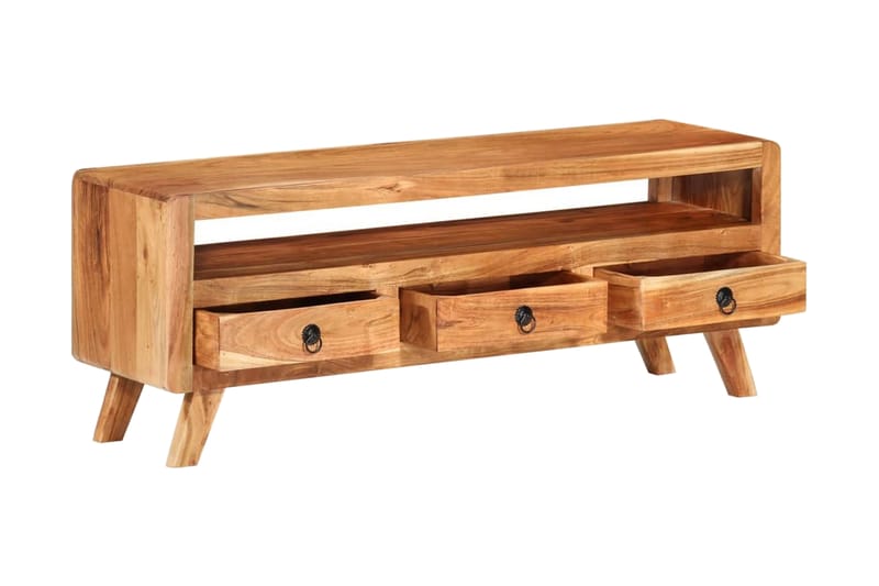 TV-bänk 110x30x40 cm massiv akacia - Brun - Möbler - Tv möbel & mediamöbel - TV bänk & mediabänk