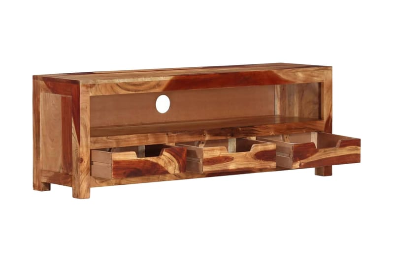 Tv-bänk 110x30x40 cm massiv akacia - Brun - Möbler - Tv möbel & mediamöbel - TV bänk & mediabänk