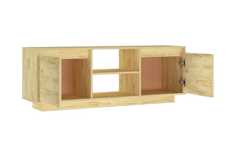 TV-bänk 110x30x40 cm massiv furu - Brun - Möbler - Tv möbel & mediamöbel - TV bänk & mediabänk