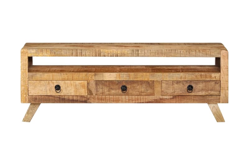 TV-bänk 110x30x40 cm massivt mangoträ - Brun - Möbler - Tv möbel & mediamöbel - TV bänk & mediabänk