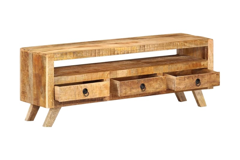 TV-bänk 110x30x40 cm massivt mangoträ - Brun - Möbler - Tv möbel & mediamöbel - TV bänk & mediabänk