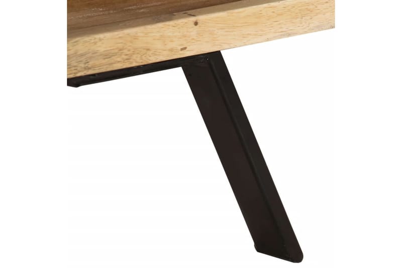 TV-bänk 110x30x40 cm massivt mangoträ - Grå - Möbler - Tv möbel & mediamöbel - TV bänk & mediabänk