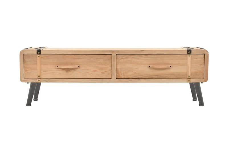 TV-bänk 110x33x35 cm massivt granträ - Brun - Möbler - Tv möbel & mediamöbel - TV bänk & mediabänk