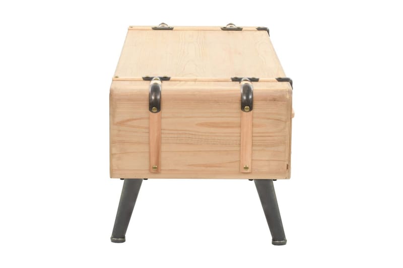TV-bänk 110x33x35 cm massivt granträ - Brun - Möbler - Tv möbel & mediamöbel - TV bänk & mediabänk