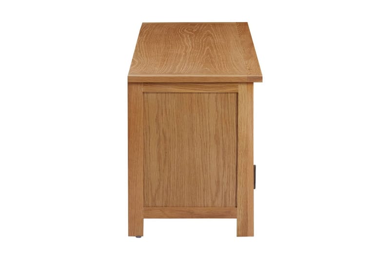 TV-bänk 110x35x44 cm massiv ek - Brun - Möbler - Tv möbel & mediamöbel - TV bänk & mediabänk