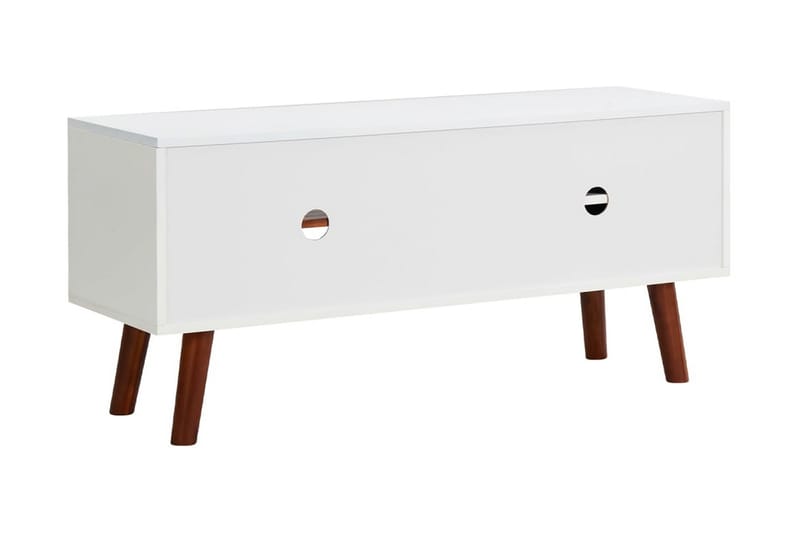 TV-bänk 110x35x50 cm massivt akaciaträ och MDF - Brun - Möbler - Tv möbel & mediamöbel - TV bänk & mediabänk