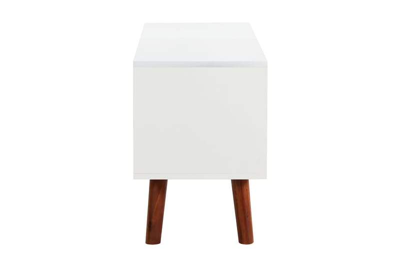TV-bänk 110x35x50 cm massivt akaciaträ och MDF - Brun - Möbler - Tv möbel & mediamöbel - TV bänk & mediabänk