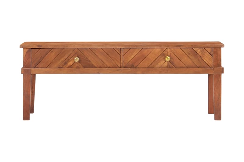 TV-bänk 110x40x41 cm massivt akaciaträ - Brun - Möbler - Tv möbel & mediamöbel - TV bänk & mediabänk