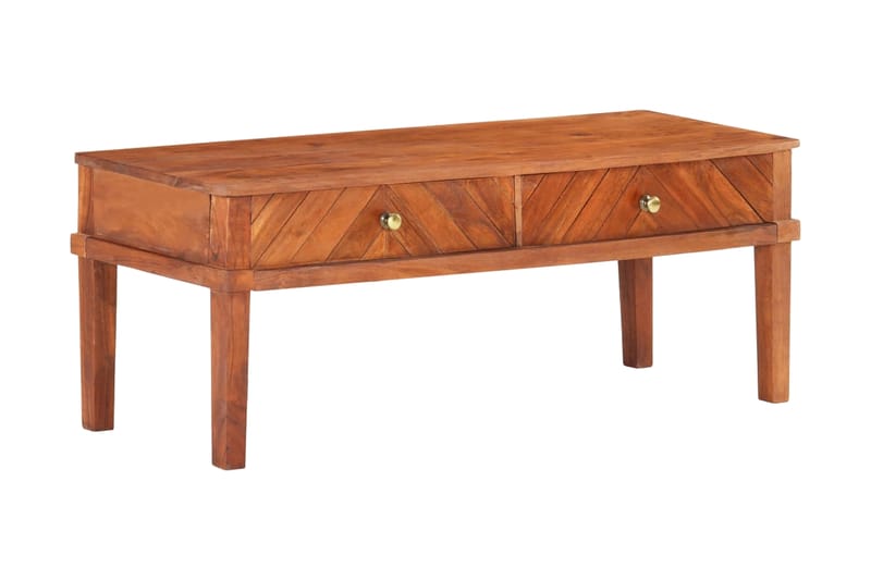 TV-bänk 110x40x41 cm massivt akaciaträ - Brun - Möbler - Tv möbel & mediamöbel - TV bänk & mediabänk