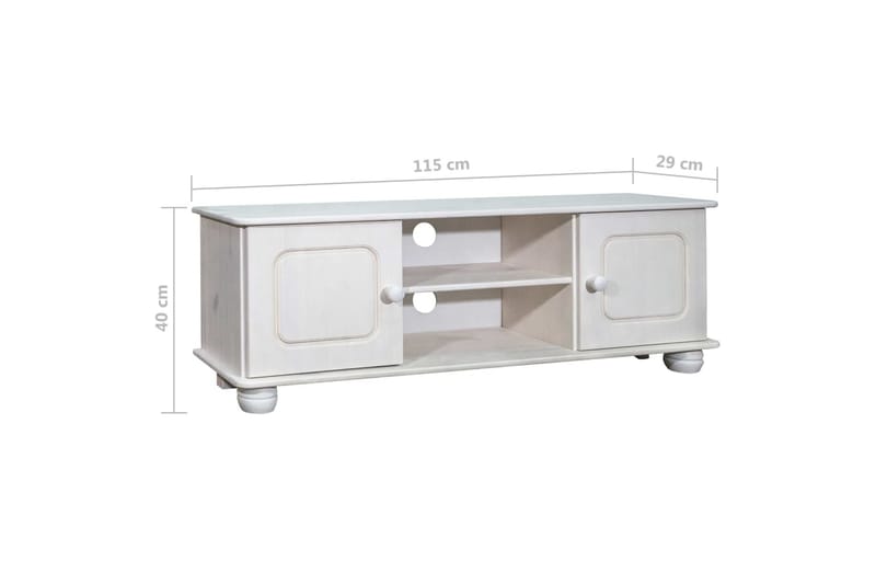 Tv-bänk 115x29x40 cm massiv furu - Brun - Möbler - Tv möbel & mediamöbel - TV bänk & mediabänk