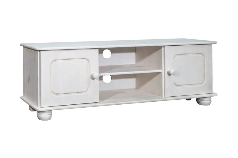 Tv-bänk 115x29x40 cm massiv furu - Brun - Möbler - Tv möbel & mediamöbel - TV bänk & mediabänk