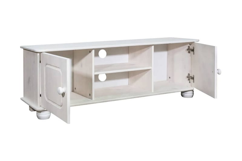 Tv-bänk 115x29x40 cm massiv furu - Brun - Möbler - Tv möbel & mediamöbel - TV bänk & mediabänk