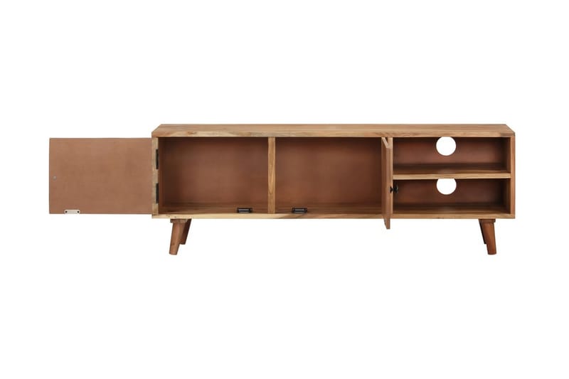 TV-bänk 115x30x39 cm massivt akaciaträ - Brun - Möbler - Tv möbel & mediamöbel - TV bänk & mediabänk