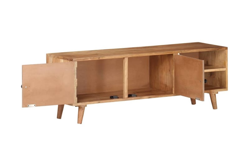TV-bänk 115x30x39 cm massivt akaciaträ - Brun - Möbler - Tv möbel & mediamöbel - TV bänk & mediabänk