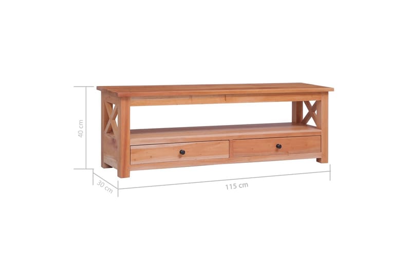 TV-bänk 115x30x40 cm massiv mahogny - Trä - Möbler - Tv möbel & mediamöbel - TV bänk & mediabänk