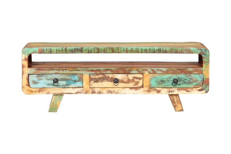 Tv-bänk 117x30x41 cm massivt återvunnet trä - Brun - Möbler - Tv möbel & mediamöbel - TV bänk & mediabänk