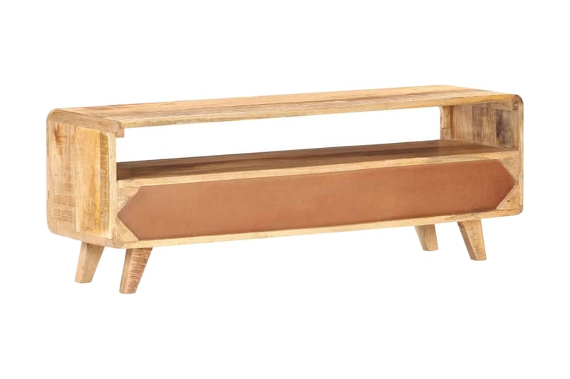 TV-bänk 117x30x41 cm massivt grovt mangoträ - Brun - Möbler - Tv möbel & mediamöbel - TV bänk & mediabänk