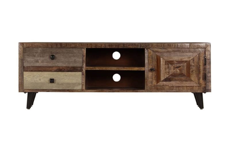 TV-bänk 118x30x40 cm massivt mangoträ - Brun - Möbler - Tv möbel & mediamöbel - TV bänk & mediabänk