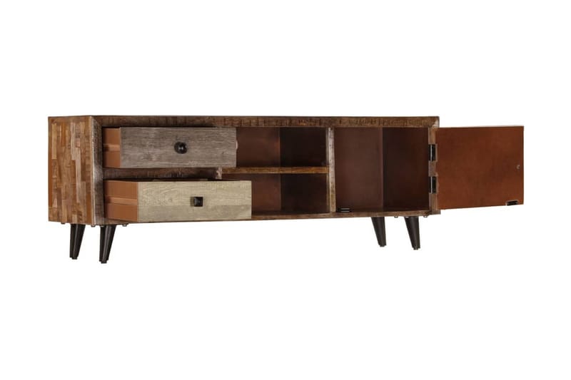 TV-bänk 118x30x40 cm massivt mangoträ - Brun - Möbler - Tv möbel & mediamöbel - TV bänk & mediabänk