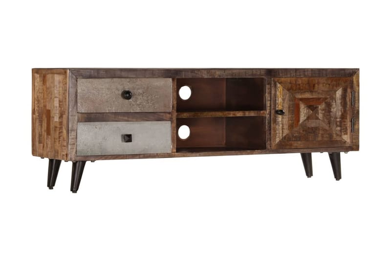 TV-bänk 118x30x40 cm massivt mangoträ - Brun - Möbler - Tv möbel & mediamöbel - TV bänk & mediabänk