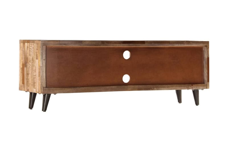 TV-bänk 118x30x40 cm massivt mangoträ - Brun - Möbler - Tv möbel & mediamöbel - TV bänk & mediabänk