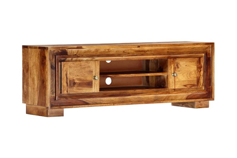 TV-bänk 118x30x40 cm massivt sheshamträ - Brun - Möbler - Tv möbel & mediamöbel - TV bänk & mediabänk