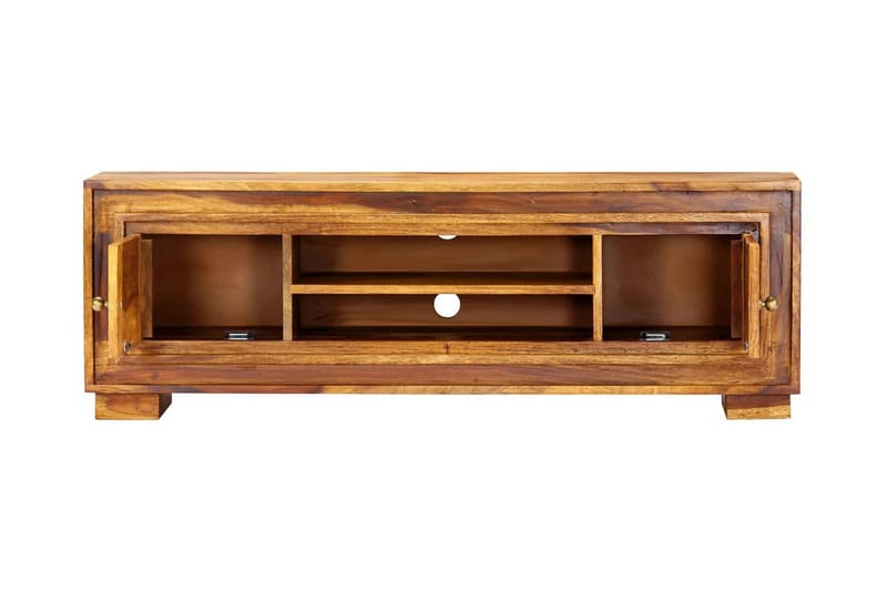 TV-bänk 118x30x40 cm massivt sheshamträ - Brun - Möbler - Tv möbel & mediamöbel - TV bänk & mediabänk