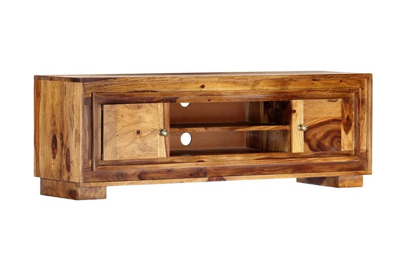 TV-bänk 118x30x40 cm massivt sheshamträ - Brun - Möbler - Tv möbel & mediamöbel - TV bänk & mediabänk