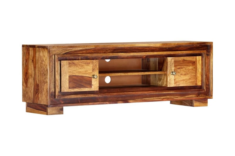 TV-bänk 118x30x40 cm massivt sheshamträ - Brun - Möbler - Tv möbel & mediamöbel - TV bänk & mediabänk