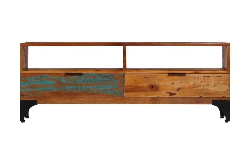TV-bänk 118x35x45 cm massivt återvunnet trä - Brun - Möbler - Tv möbel & mediamöbel - TV bänk & mediabänk