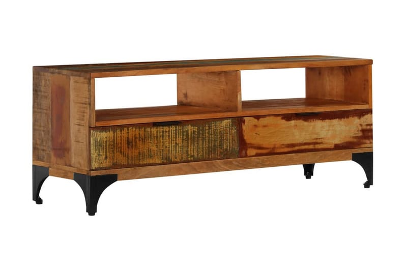 TV-bänk 118x35x45 cm massivt återvunnet trä - Brun - Möbler - Tv möbel & mediamöbel - TV bänk & mediabänk