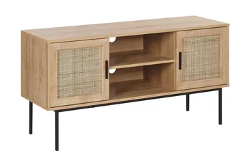 TV-bänk 120 cm rotting ljusbrun PASCO - Trä/natur - Möbler - Tv möbel & mediamöbel - TV bänk & mediabänk
