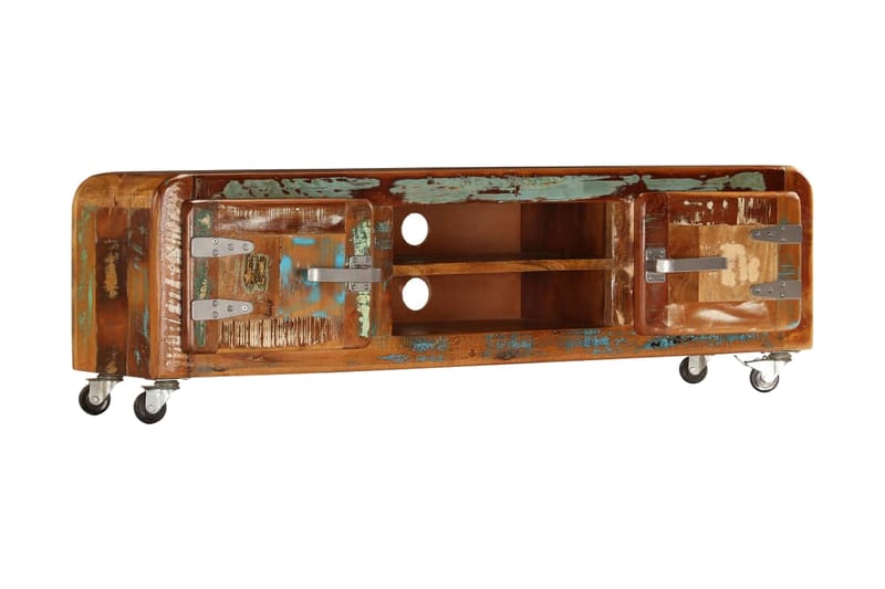 TV-bänk 120x30x36 cm massivt återvunnet trä - Brun - Möbler - Tv möbel & mediamöbel - TV bänk & mediabänk