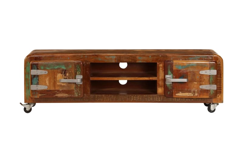 TV-bänk 120x30x36 cm massivt återvunnet trä - Brun - Möbler - Tv möbel & mediamöbel - TV bänk & mediabänk
