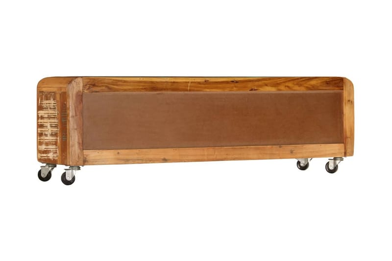 TV-bänk 120x30x37 cm massivt återvunnet trä - Brun - Möbler - Tv möbel & mediamöbel - TV bänk & mediabänk