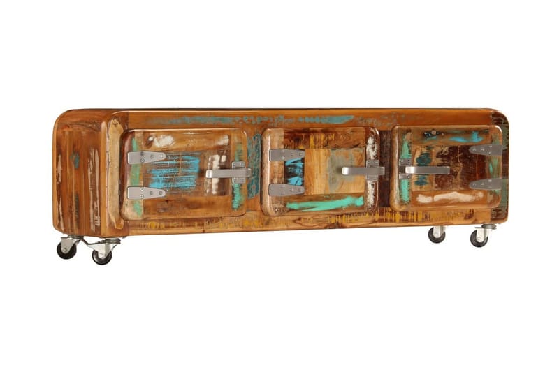 TV-bänk 120x30x37 cm massivt återvunnet trä - Brun - Möbler - Tv möbel & mediamöbel - TV bänk & mediabänk