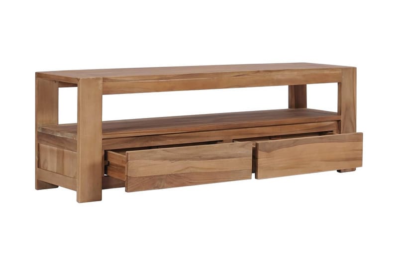 TV-bänk 120x30x40 cm massiv teak - Brun - Möbler - Tv möbel & mediamöbel - TV bänk & mediabänk