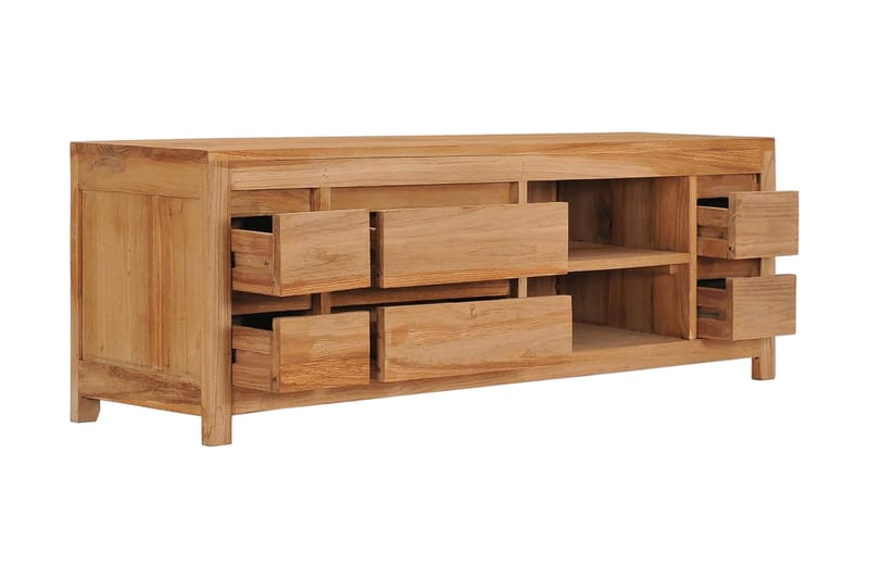 TV-bänk 120x30x40 cm massiv teak - Brun - Möbler - Tv möbel & mediamöbel - TV bänk & mediabänk
