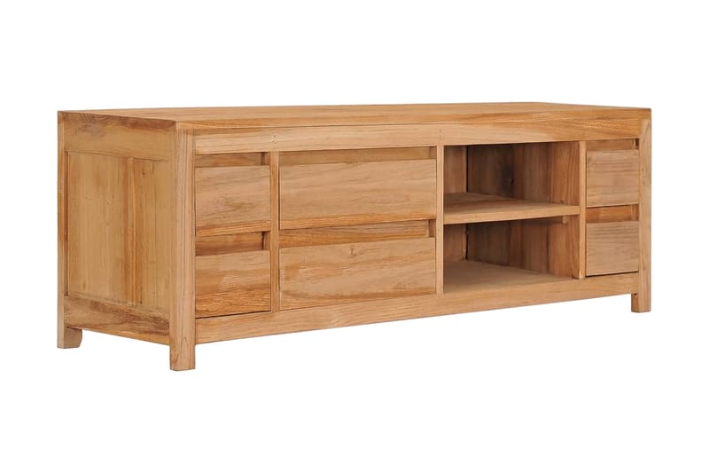 TV-bänk 120x30x40 cm massiv teak - Brun - Möbler - Tv möbel & mediamöbel - TV bänk & mediabänk