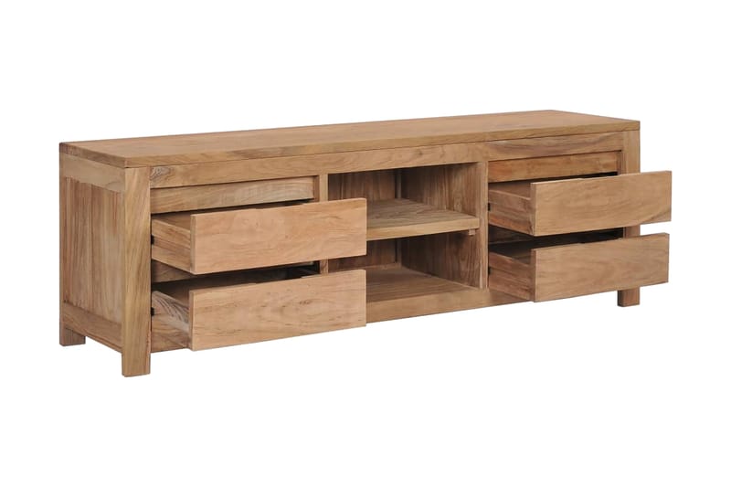 TV-bänk 120x30x40 cm massiv teak - Brun - Möbler - Tv möbel & mediamöbel - TV bänk & mediabänk
