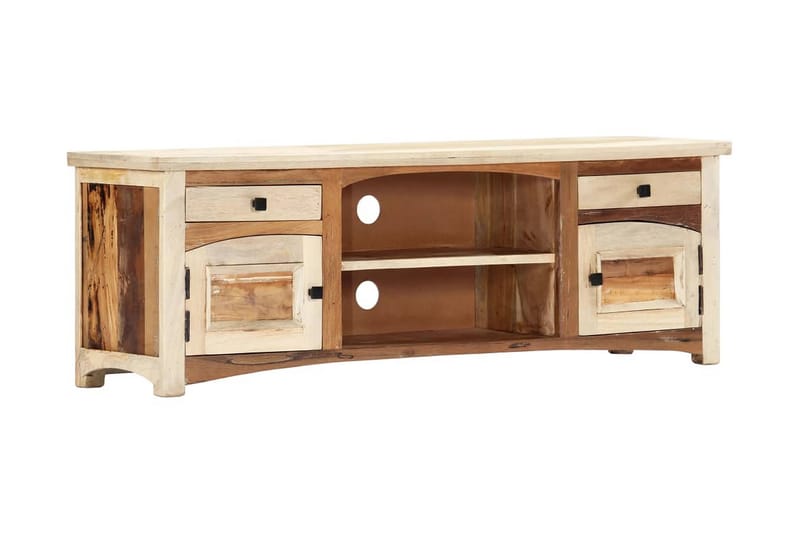 TV-bänk 120x30x40 cm massivt återvunnet trä - Brun - Möbler - Tv möbel & mediamöbel - TV bänk & mediabänk
