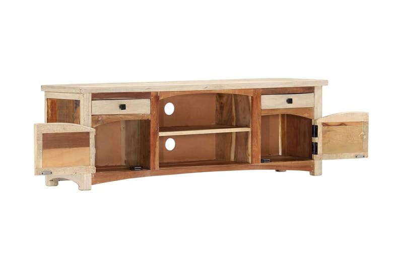 TV-bänk 120x30x40 cm massivt återvunnet trä - Brun - Möbler - Tv möbel & mediamöbel - TV bänk & mediabänk