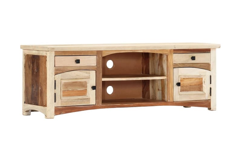 TV-bänk 120x30x40 cm massivt återvunnet trä - Brun - Möbler - Tv möbel & mediamöbel - TV bänk & mediabänk