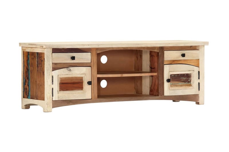 TV-bänk 120x30x40 cm massivt återvunnet trä - Brun - Möbler - Tv möbel & mediamöbel - TV bänk & mediabänk