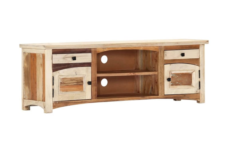 TV-bänk 120x30x40 cm massivt återvunnet trä - Brun - Möbler - Tv möbel & mediamöbel - TV bänk & mediabänk