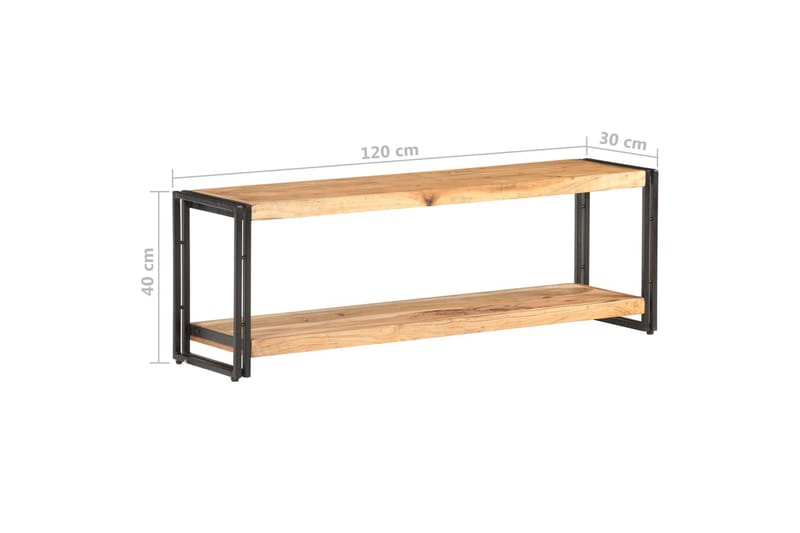 TV-bänk 120x30x40 cm massivt akaciaträ - Brun - Möbler - Tv möbel & mediamöbel - TV bänk & mediabänk