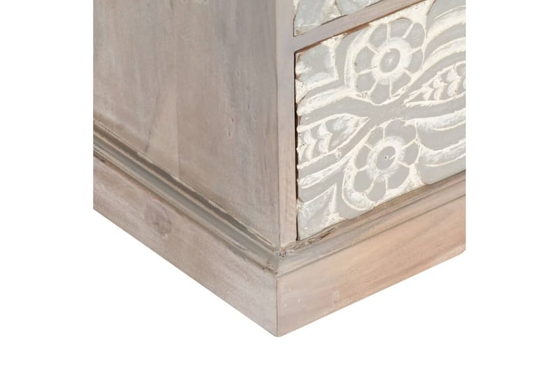 TV-bänk 120x30x40 cm massivt akaciaträ - Vit - Möbler - Tv möbel & mediamöbel - TV bänk & mediabänk