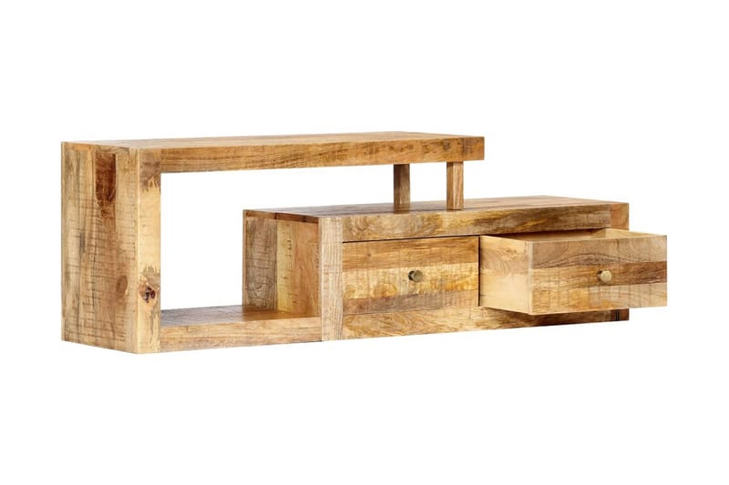 TV-bänk 120x30x40 cm massivt mangoträ - Brun - Möbler - Tv möbel & mediamöbel - TV bänk & mediabänk