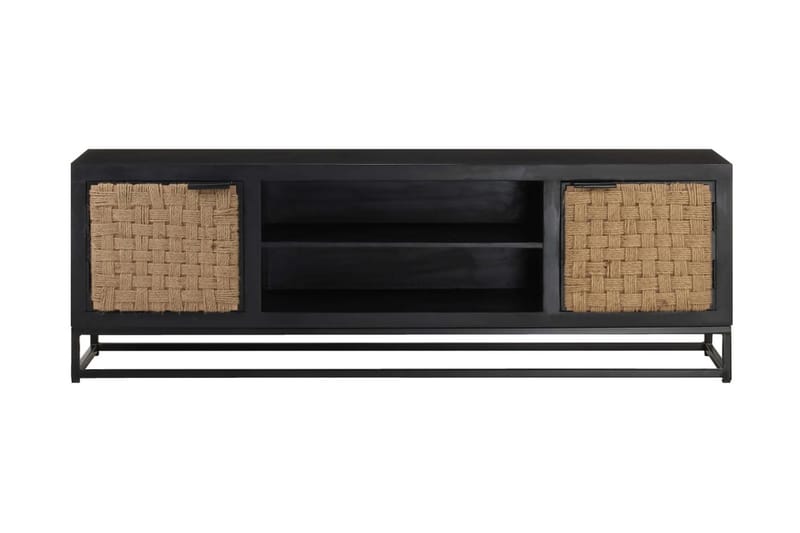 Tv-bänk 120x30x40 cm massivt mangoträ - Svart - Möbler - Tv möbel & mediamöbel - TV bänk & mediabänk